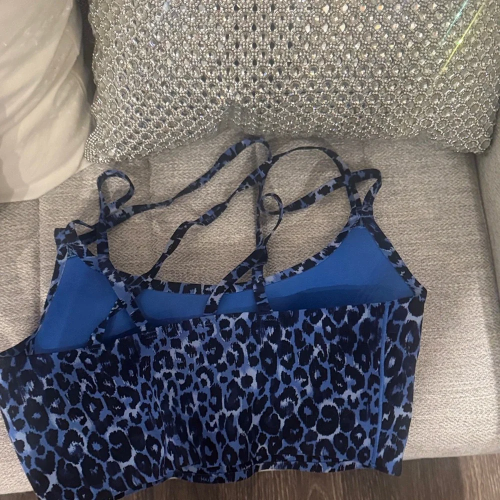 Aerie Blue Leopard Print Leggings - Picture 4 of 4